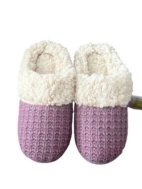 ULTRAIDEAS Women’s Pink Knitted Fleece Lined Slipper Size 7-8